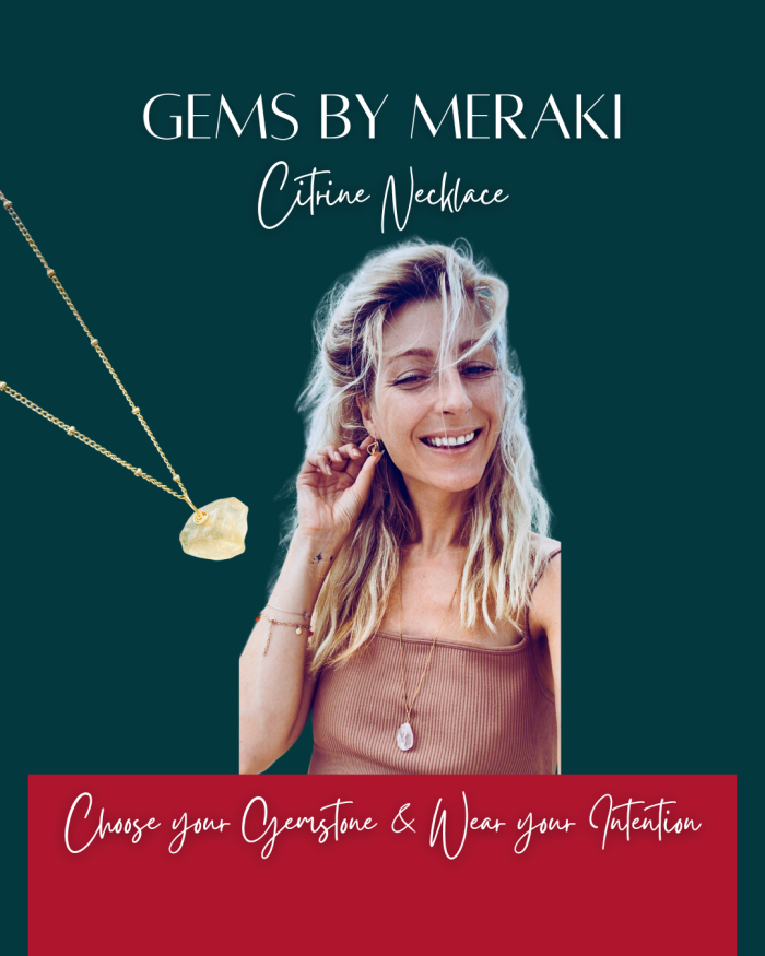 Citrine gemstone 18k goldplated necklace