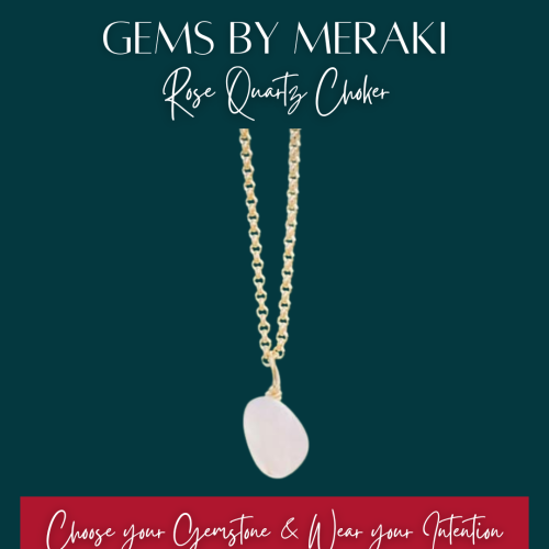 Rose Quartz Choker GEMS by Meraki