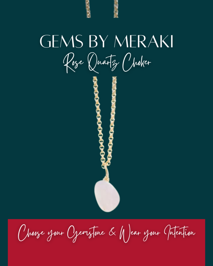 Rose Quartz Choker GEMS by Meraki